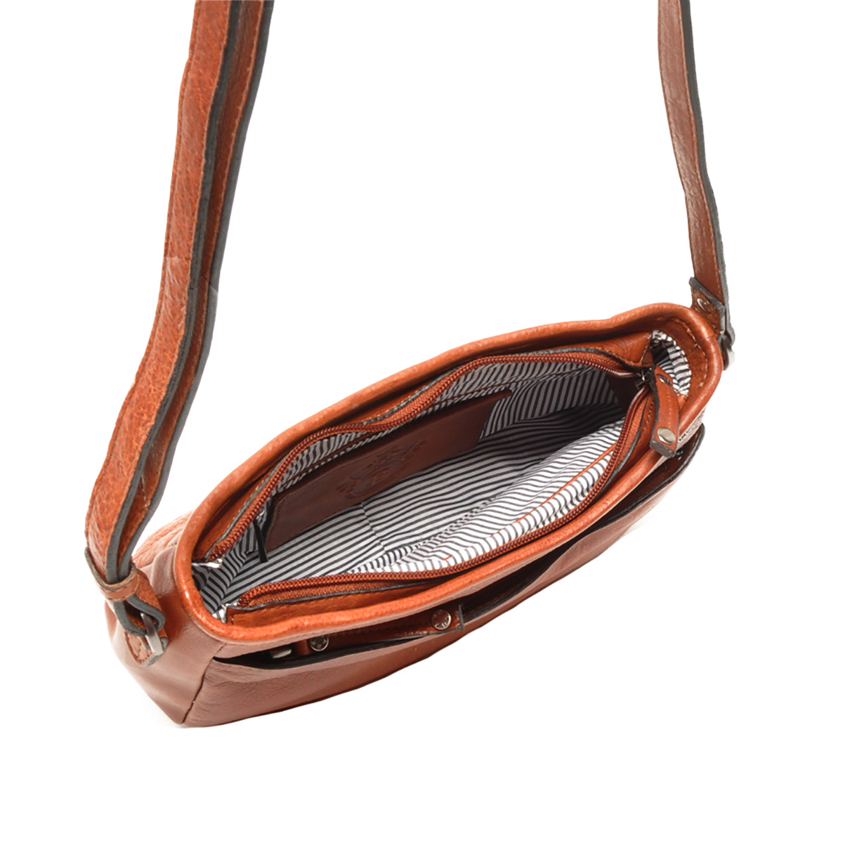 Berba Berba Lucca leren crossbody-tas 335-043 brandy