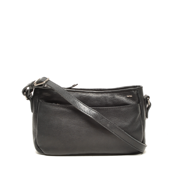 Berba Berba Lucca leren crossbody-tas 335-043-00 Zwart