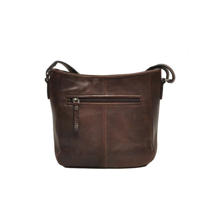 Berba Berba Lucca leren crossbody-tas chocolate