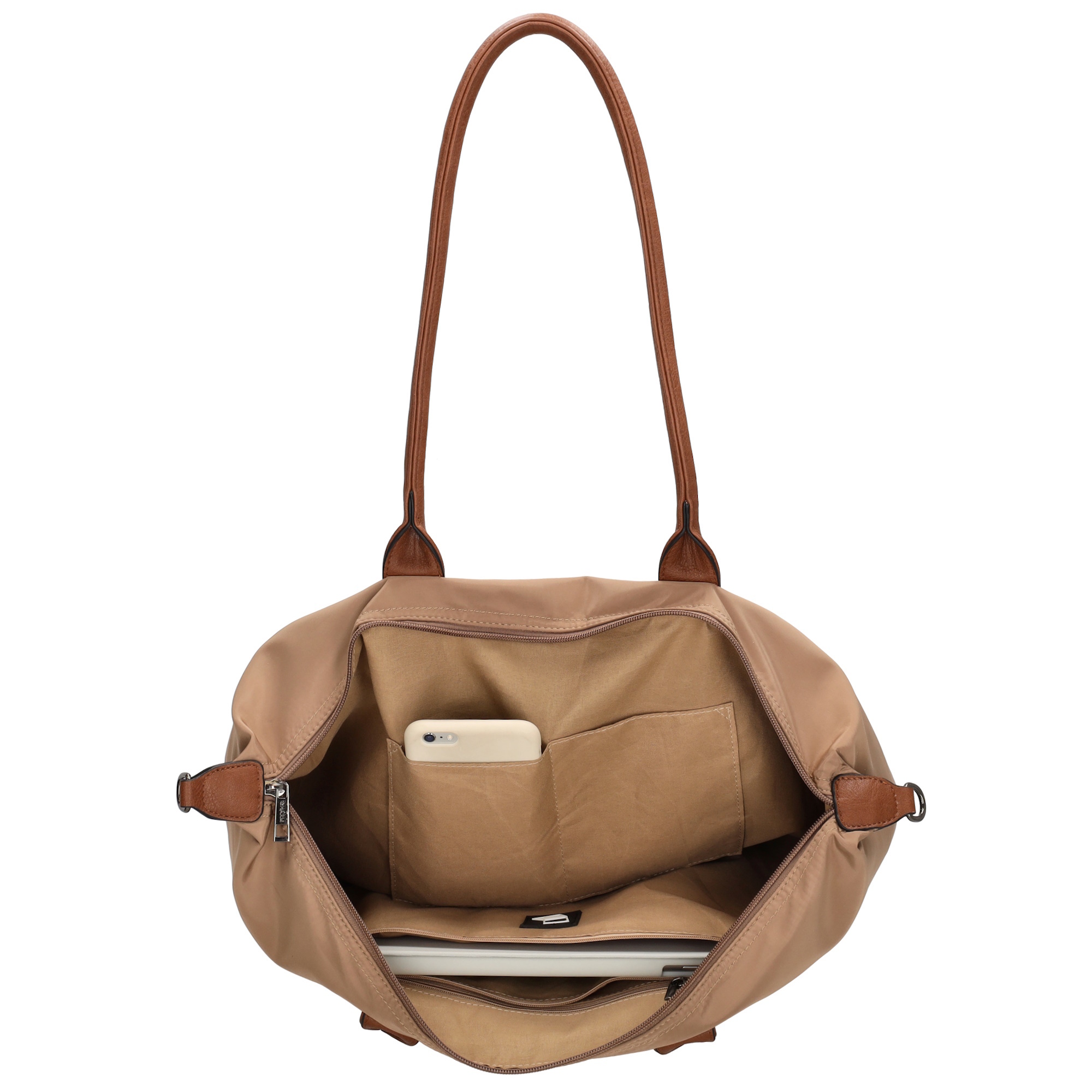 Charm London Charm london Buckingham laptoptas 15,6 inch taupe