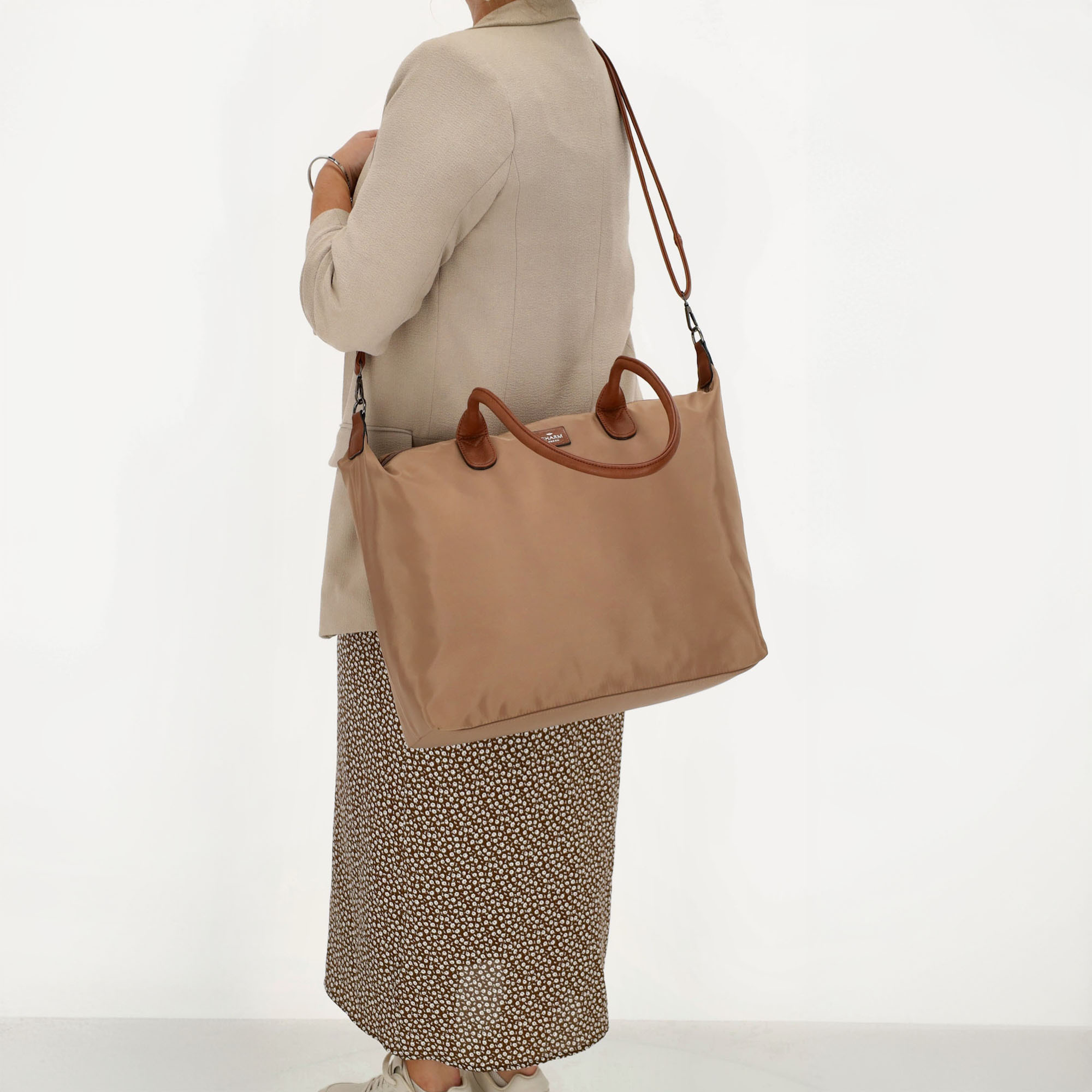 Charm London Charm london Buckingham laptoptas 15,6 inch taupe