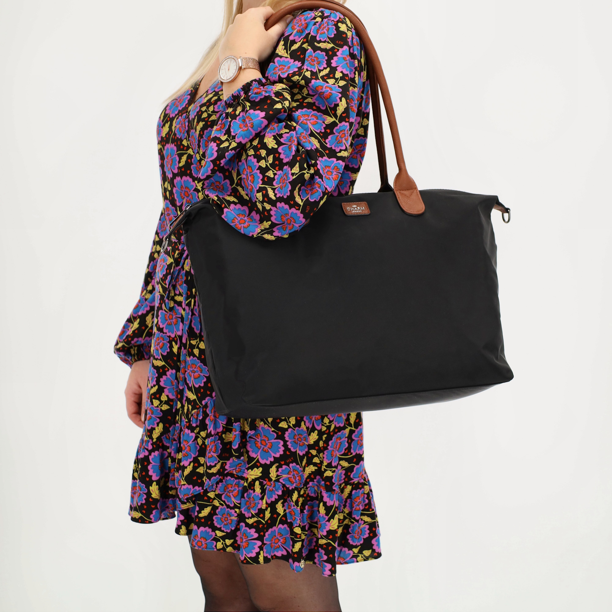 Charm London Charm london buckingham laptoptas 15,6 inch zwart