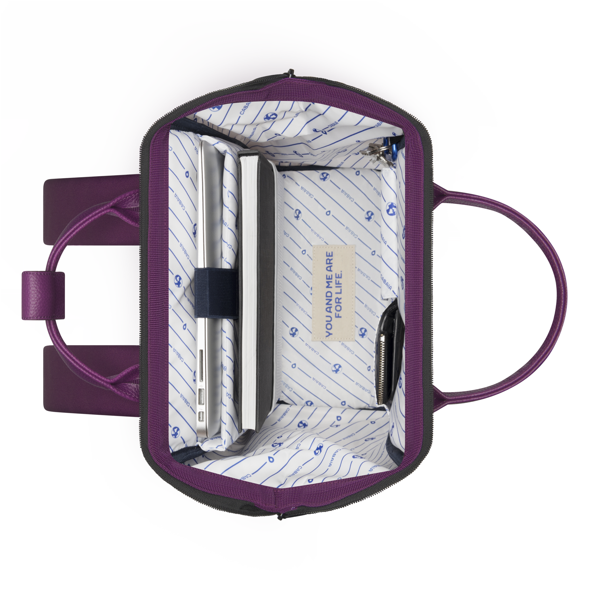 Cabaia Cabaia Adventurer M 14" laptop-rugtas Kingston purple