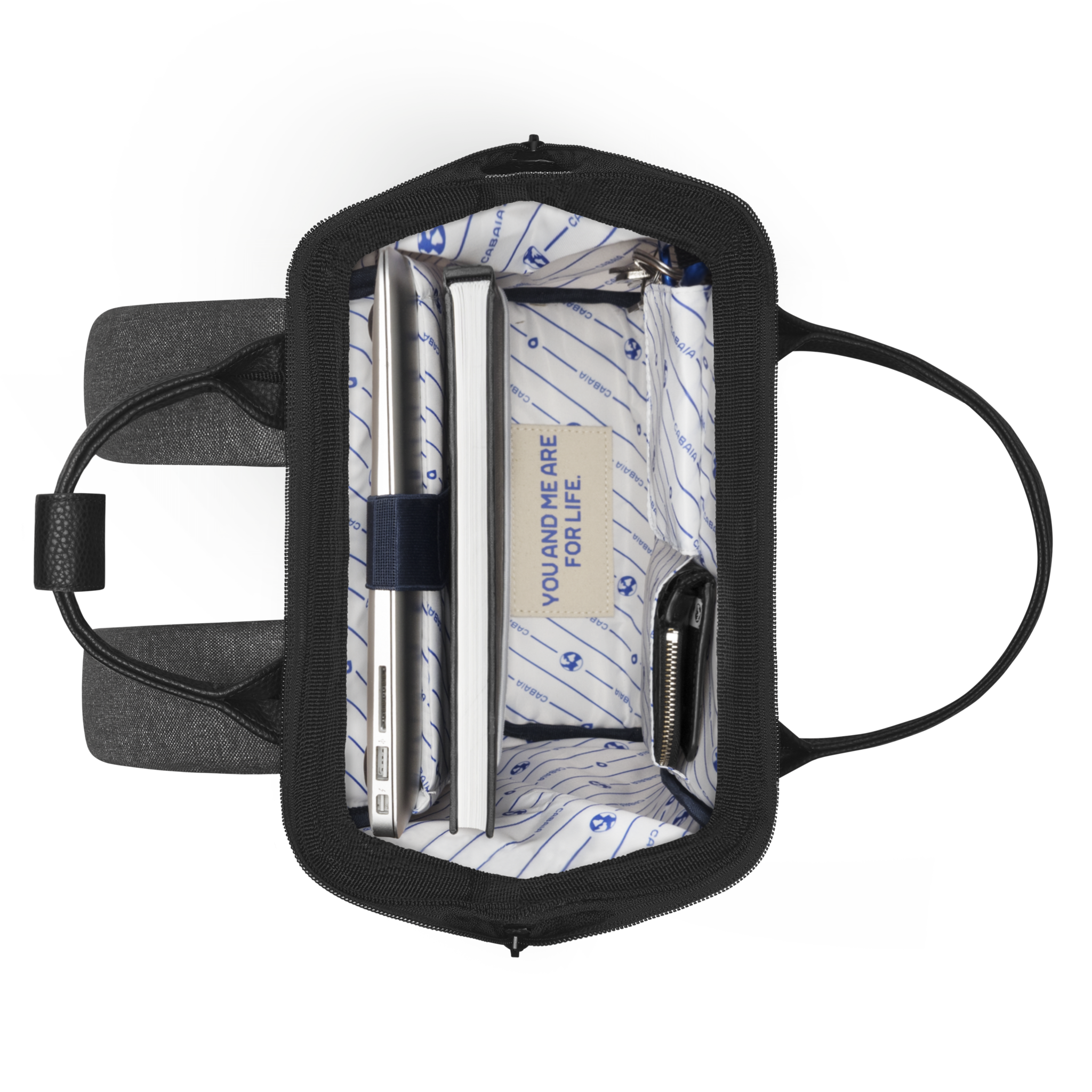 Cabaia Cabaia Adventurer M 14" laptop-rugtas Luxembourg dark grey melanged