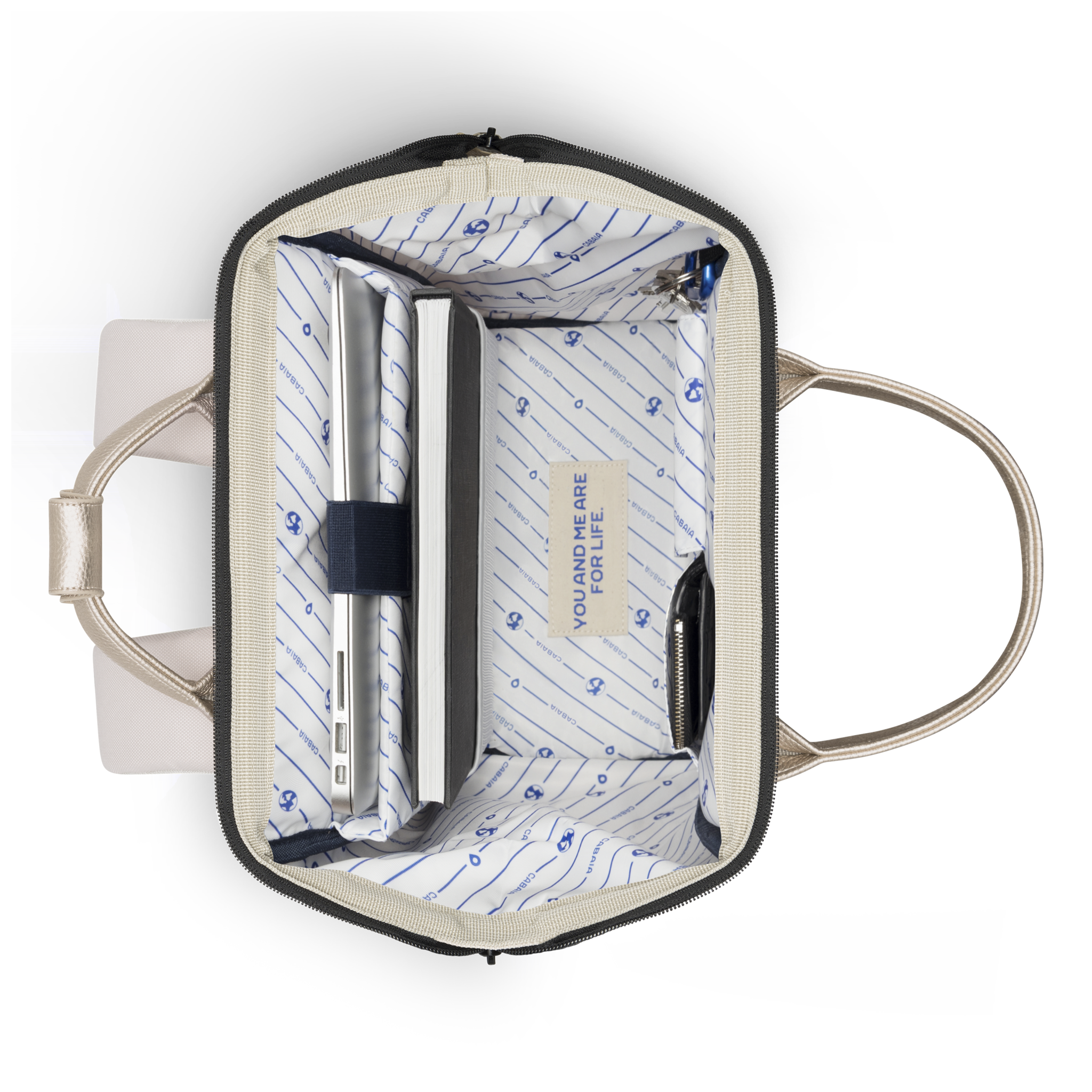 Cabaia Cabaia Adventurer M 14" laptop-rugtas Alger light brown
