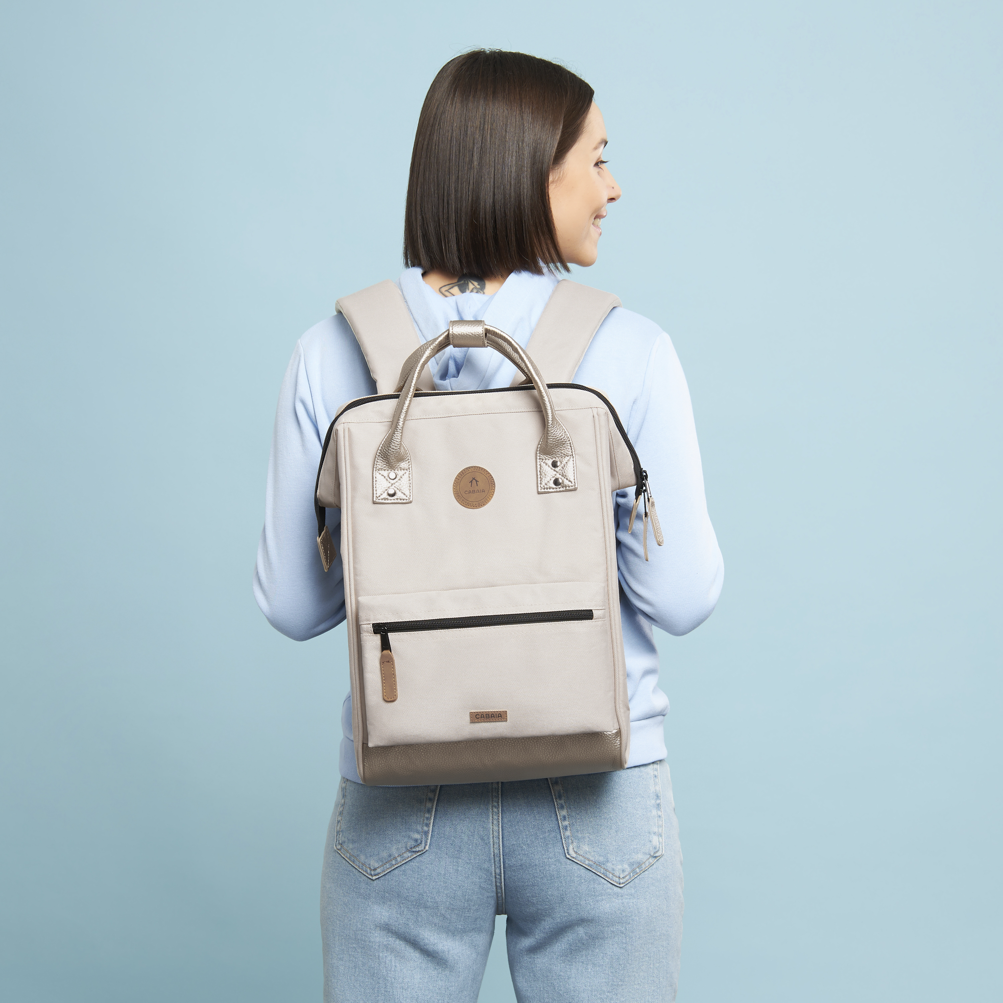 Cabaia Cabaia Adventurer M 14" laptop-rugtas Alger light brown