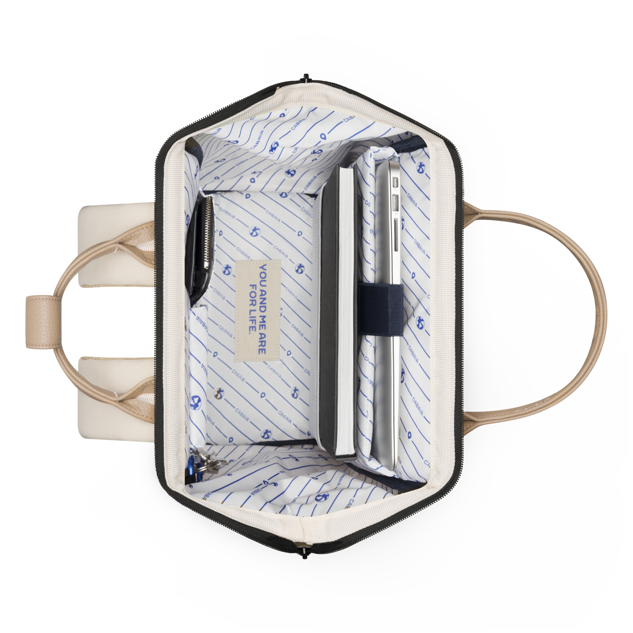 Cabaia Cabaia Adventurer M 14" laptop-rugtas Cap Town cream