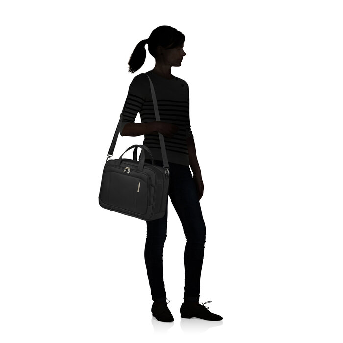 Samsonite Respark 15.6" laptop handbagage-schoudertas zwart