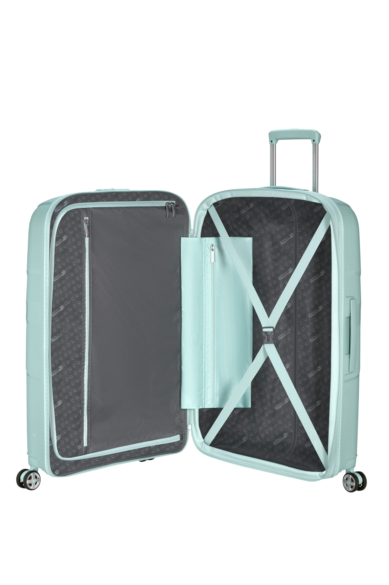 American Tourister AT Starvibe spinner 77cm expandable matallic surf blue
