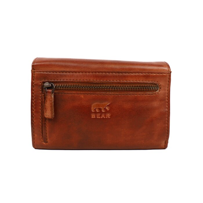 Bear Design Bear Design Flappie Damesportemonnee cognac