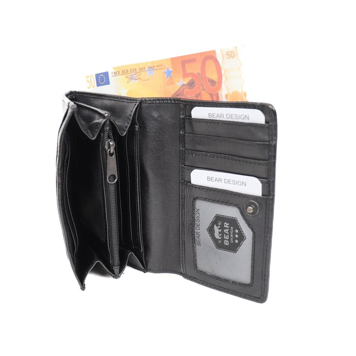 Bear Design Bear Design Flappie CL 15572 damesportemonnee zwart
