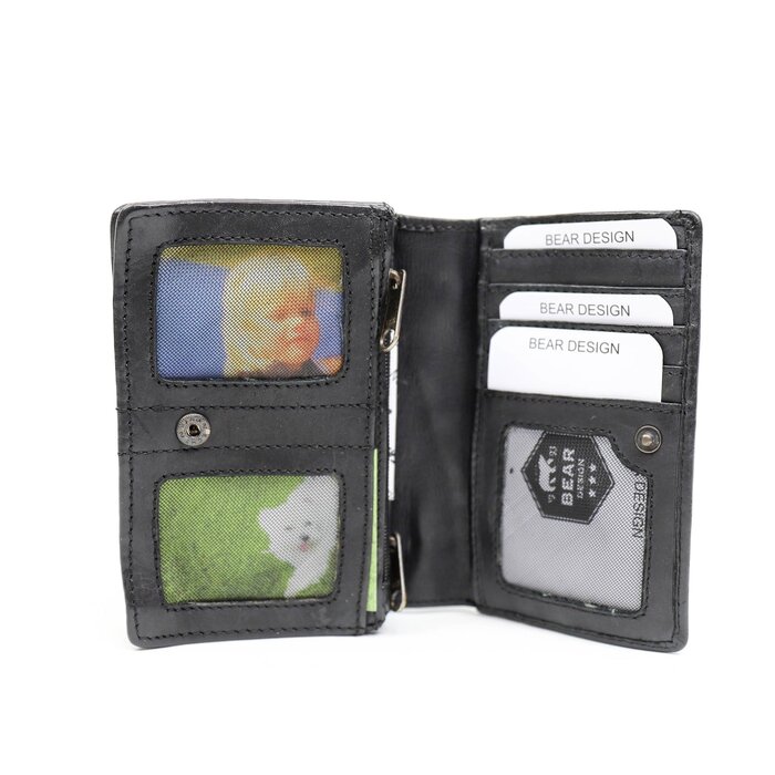 Bear Design Bear Design Nina 9cc RFID dames-portemonnee zwart