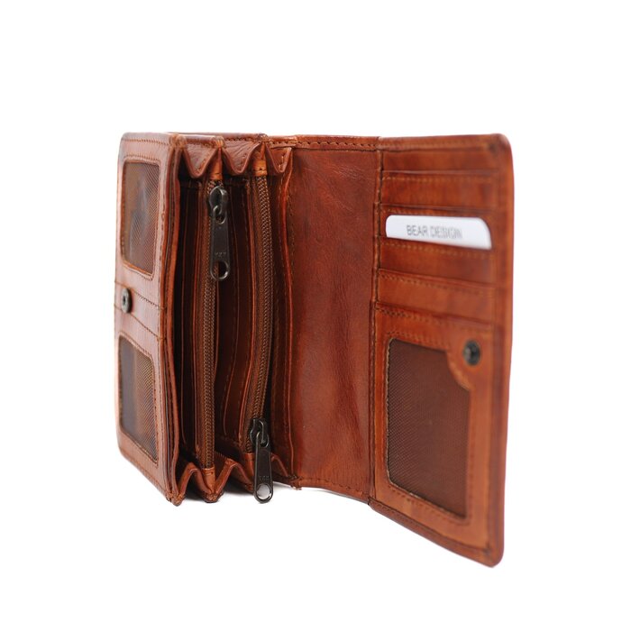 Bear Design Bear Design Nina 9cc RFID dames-portemonnee cognac