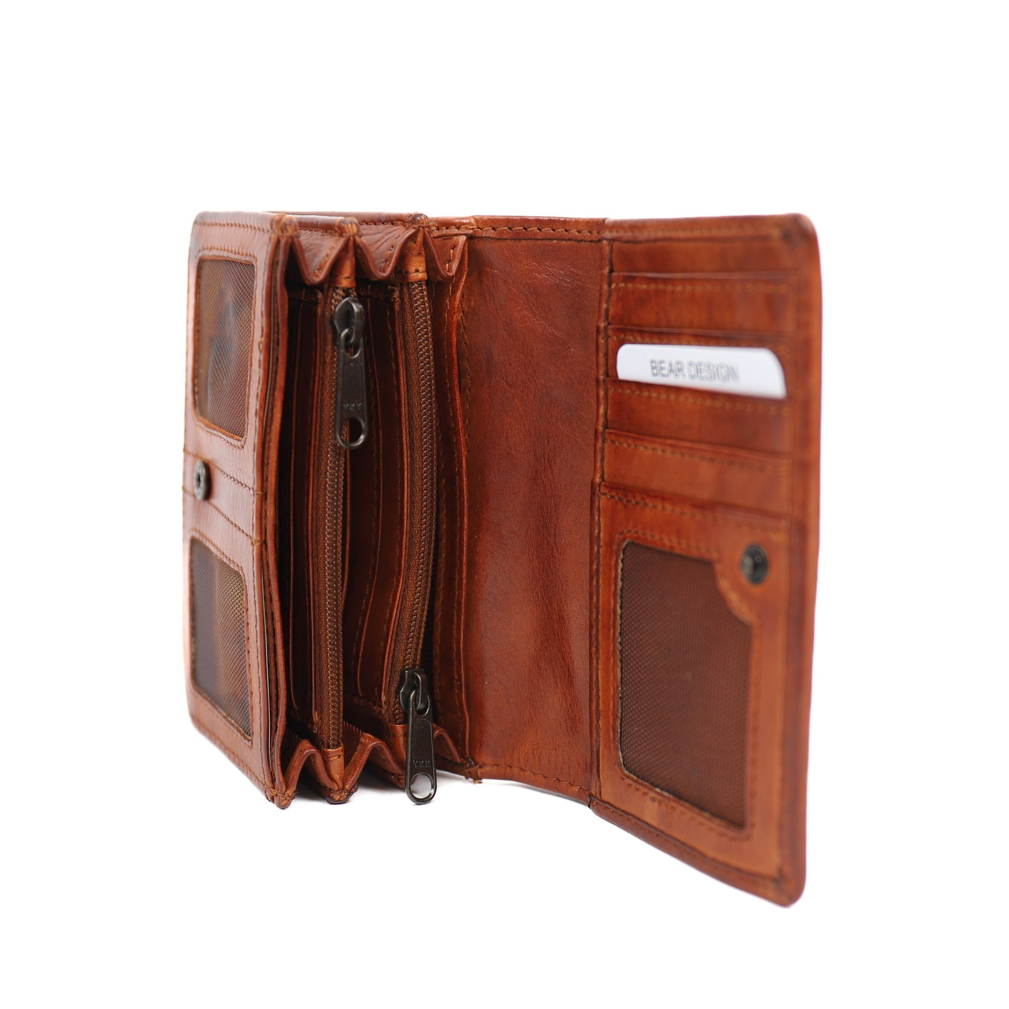 Bear Design Bear Design Nina 9cc RFID dames-portemonnee cognac