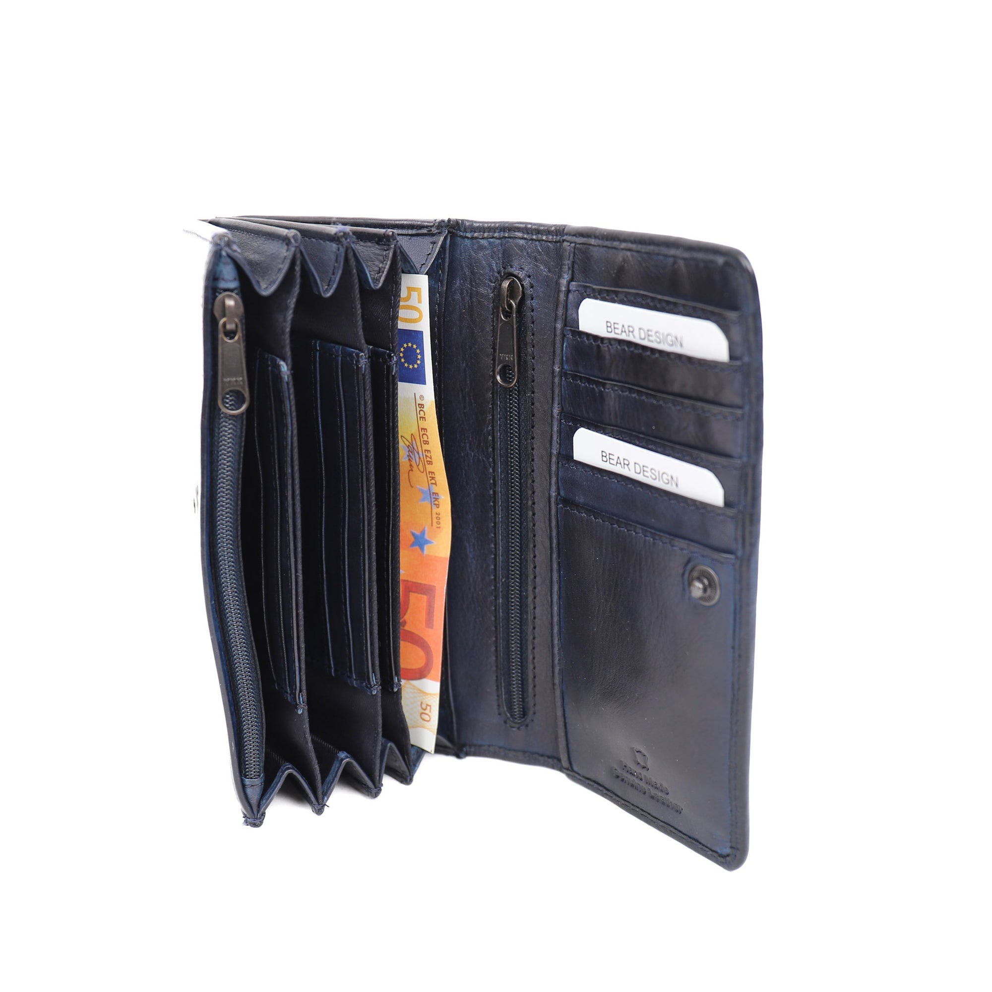 Bear Design Bear Design Noor 15cc RFID damesportemonnee blauw