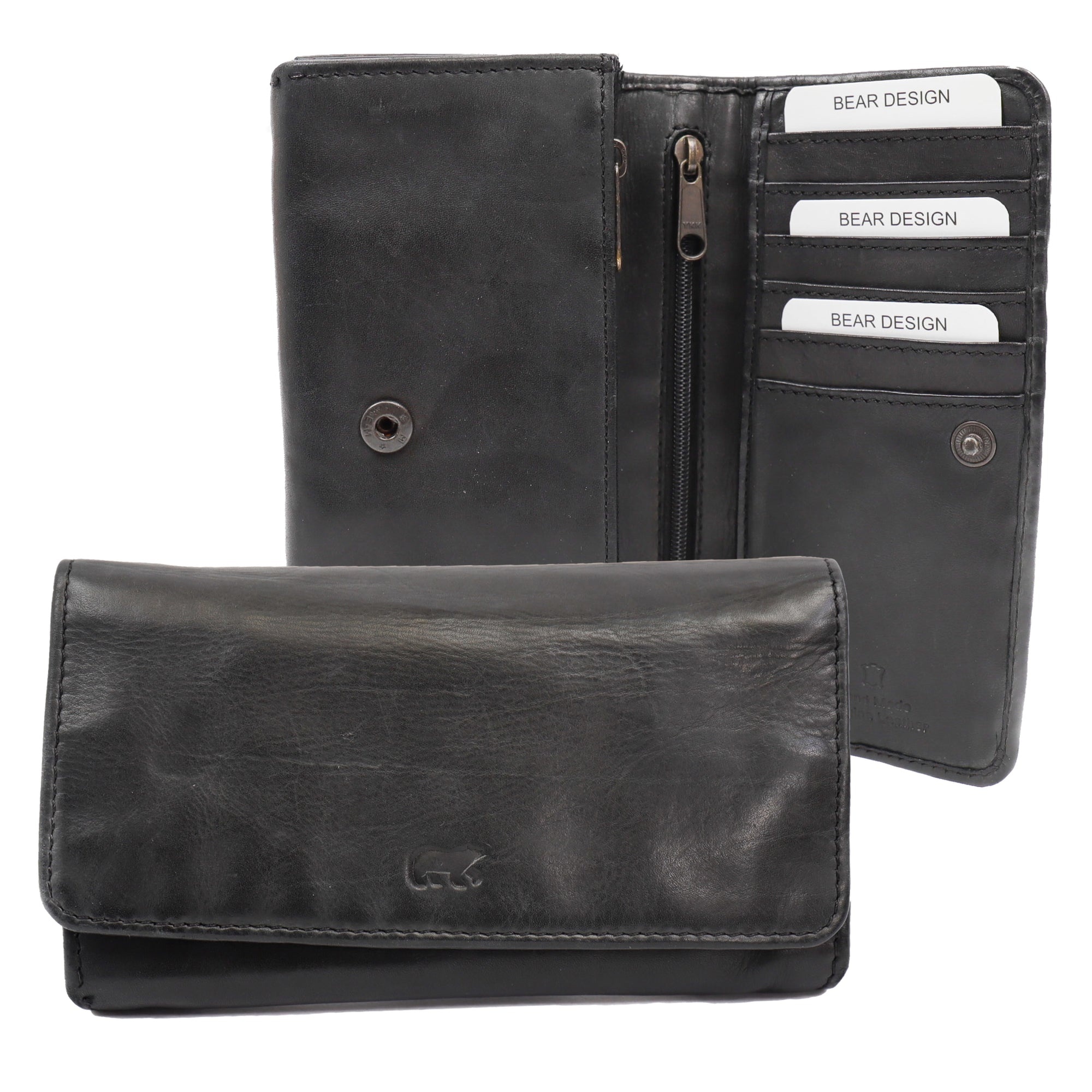 Bear Design Bear Design Noor 15cc RFID damesportemonnee zwart