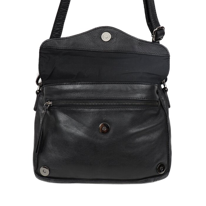 Bear Design Bear Design Milano Justo Rens overslag schoudertas zwart