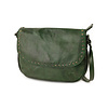Bear Design schoudertasje met studs groen