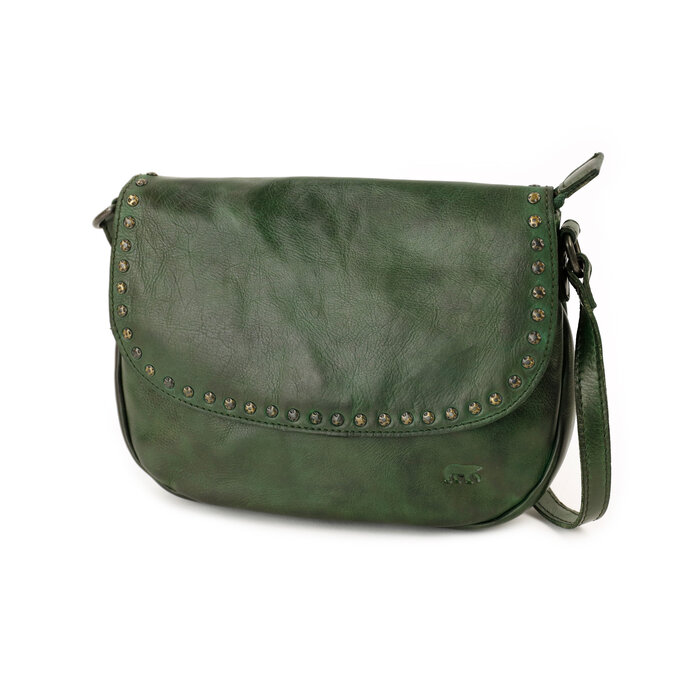 Bear Design Bear Design schoudertasje met studs groen