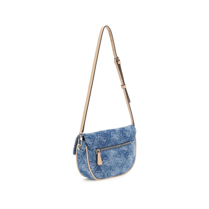 GUESS GUESS Cerelia schoudertasje denim logo