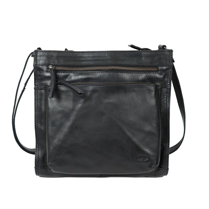 Bear Design Bear Design Marisa leren schoudertas zwart