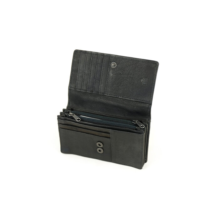 Bear Design Bear Design Brigitte overslag portemonnee zwart