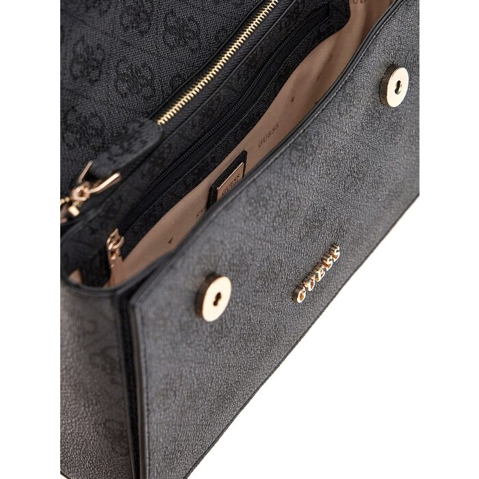 GUESS GUESS Zamira schoudertas coal logo