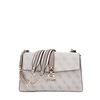 GUESS Zamira schoudertas dark taupe logo