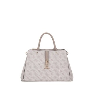 GUESS Zamira handtas-schoudertas dark taupe logo