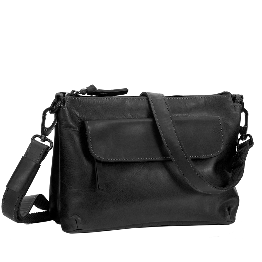 Saccoo Saccoo Caracas pull-up Arani schoudertas zwart