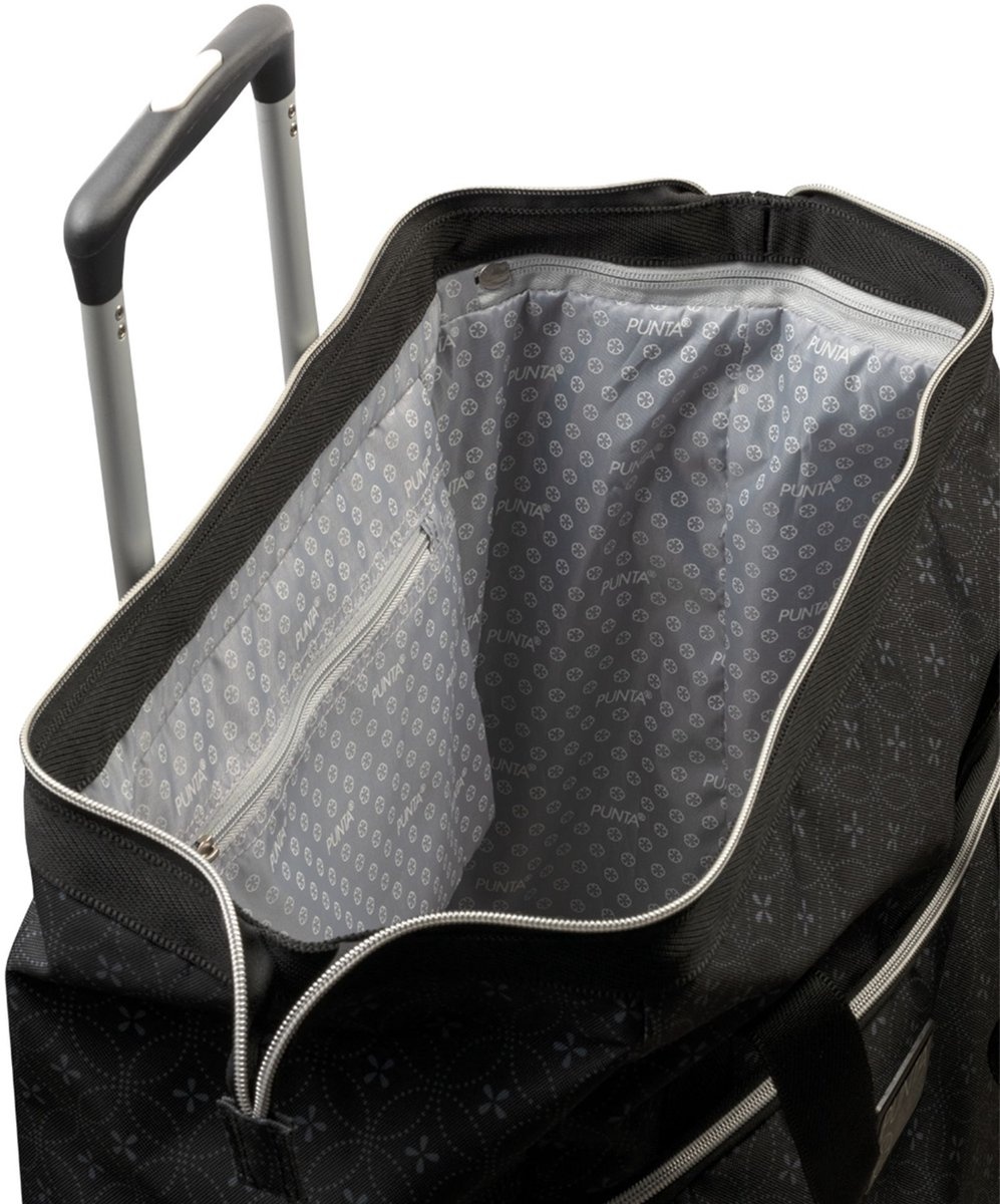 Punta Big Wheel boodschappentrolley zwart