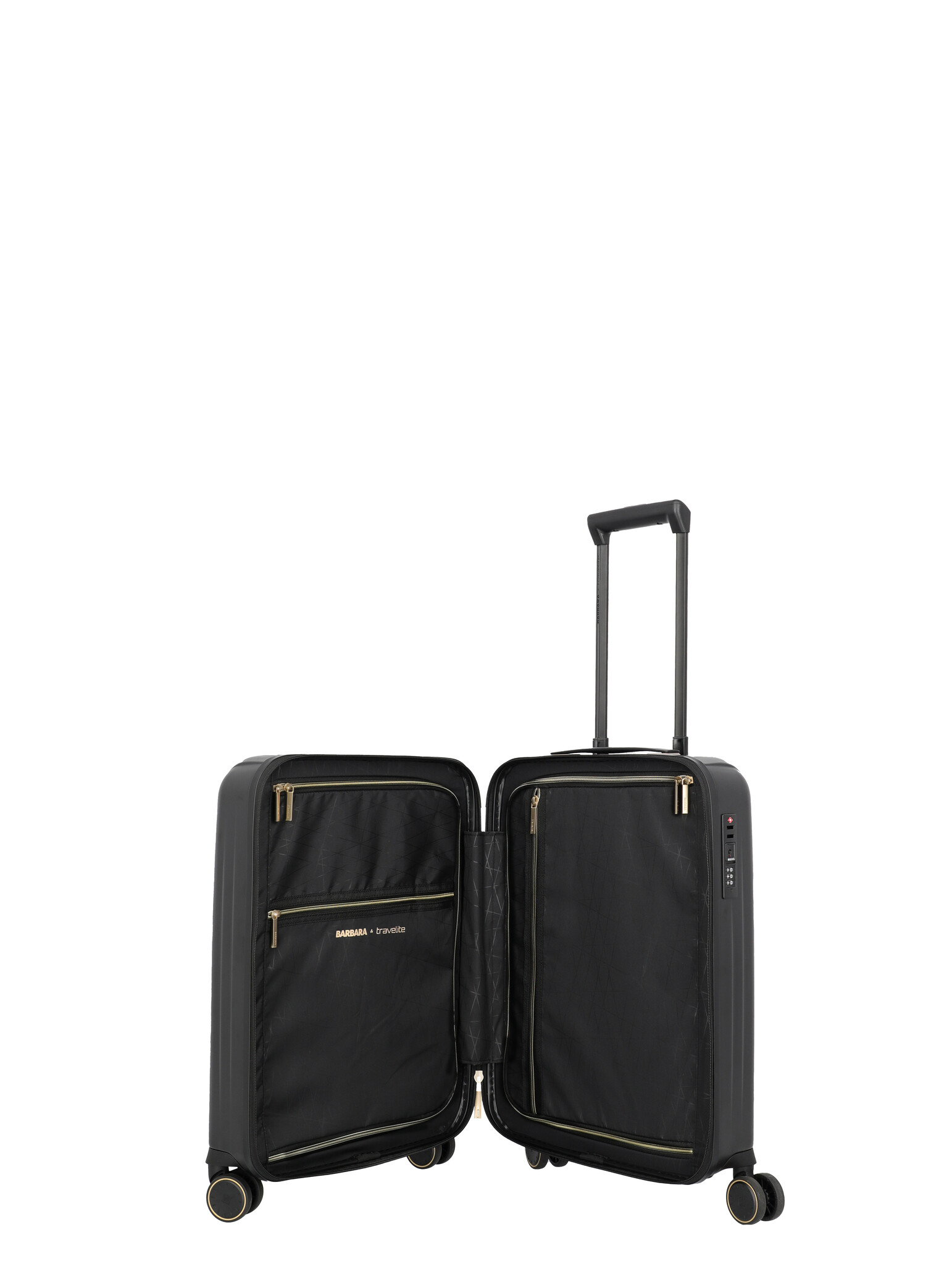 Travelite Travelite Barbara Novelty S 38L 4w handbagage-trolley zwart