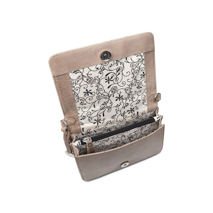 BAG2BAG BAG2BAG Berlin schoudertasje grijs/taupe zilver