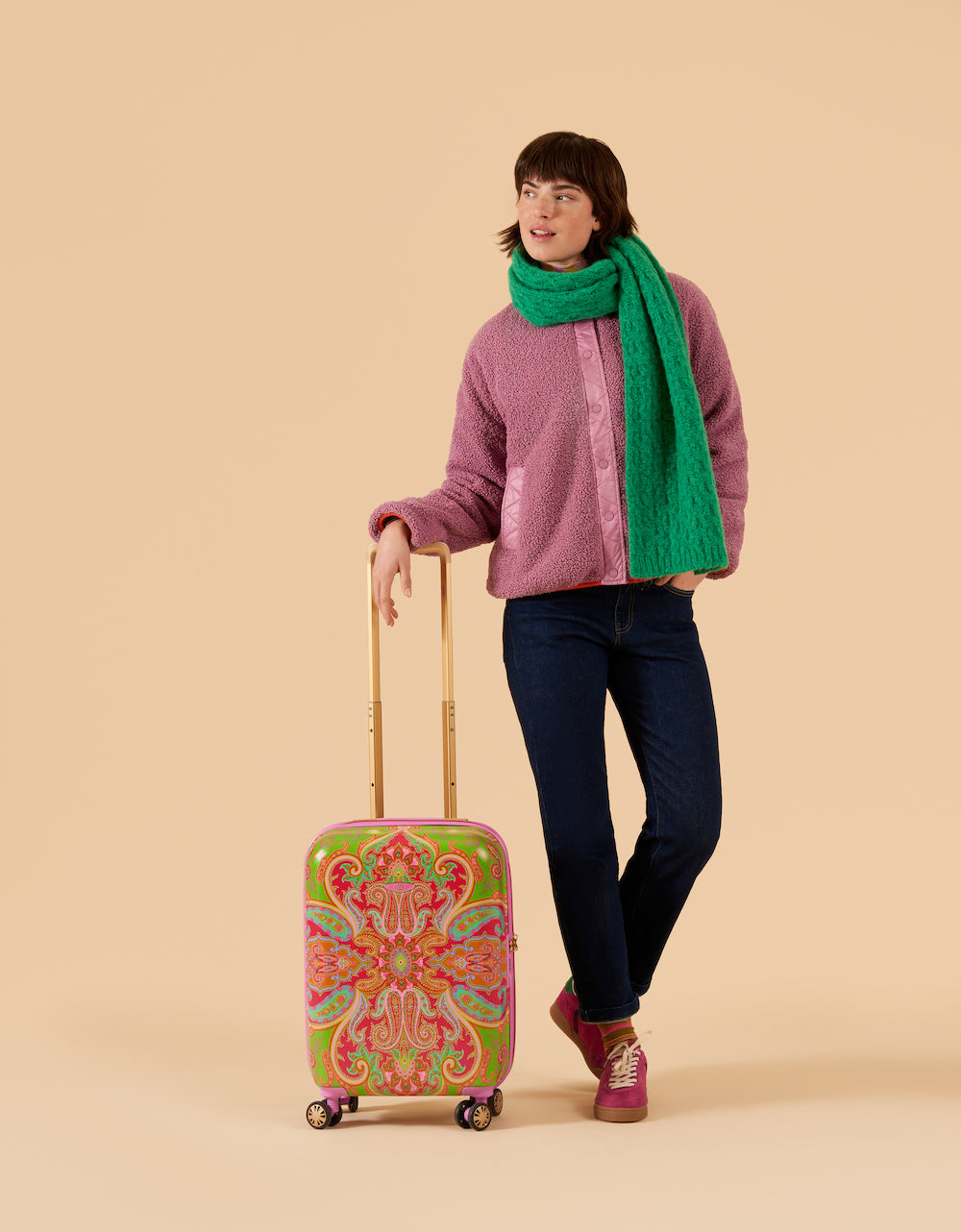 Oilily Oilily Paisley 55cm handbagage-trolley 40L green flash