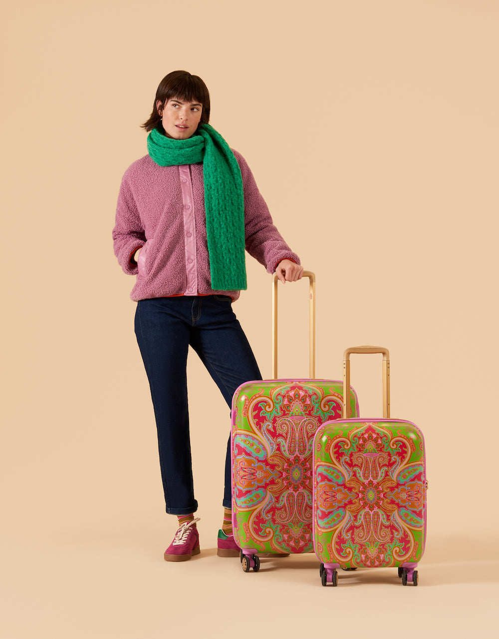 Oilily Oilily Paisley 55cm handbagage-trolley 40L green flash