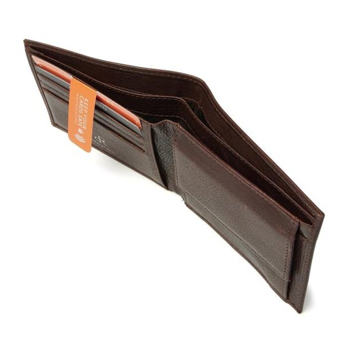 De Rooy Amsterdam H.J. de Rooy Milan 4cc RFID billfold brown