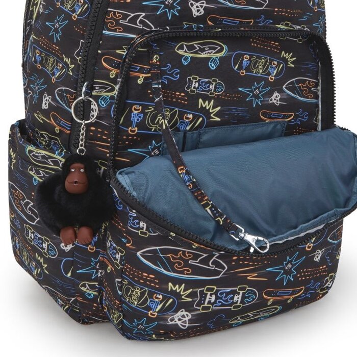 Kipling Kipling Seoul College Extra 32L-15.6" laptop-rugzak neon skate