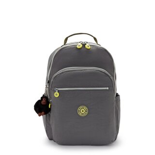 Kipling Seoul College Extra 32L-15.6" laptop-rugzak back to grey