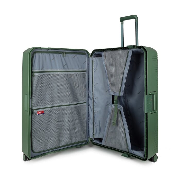 Decent Decent Smart 77cm-120L 4-wiel reiskoffer olijf groen