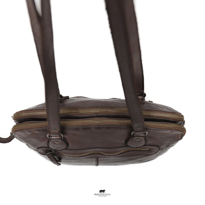 Bear Design Bear Design Lieke leren damestas  bruin