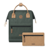 Cabaia Adventurer M 14" laptop-rugtas Kuito green x camel
