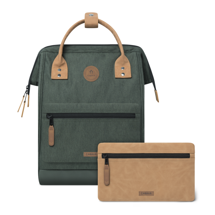 Cabaia Cabaia Adventurer M 14" laptop-rugtas Kuito green x camel
