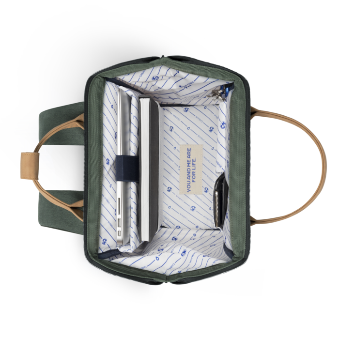 Cabaia Cabaia Adventurer M 14" laptop-rugtas Kuito green x camel