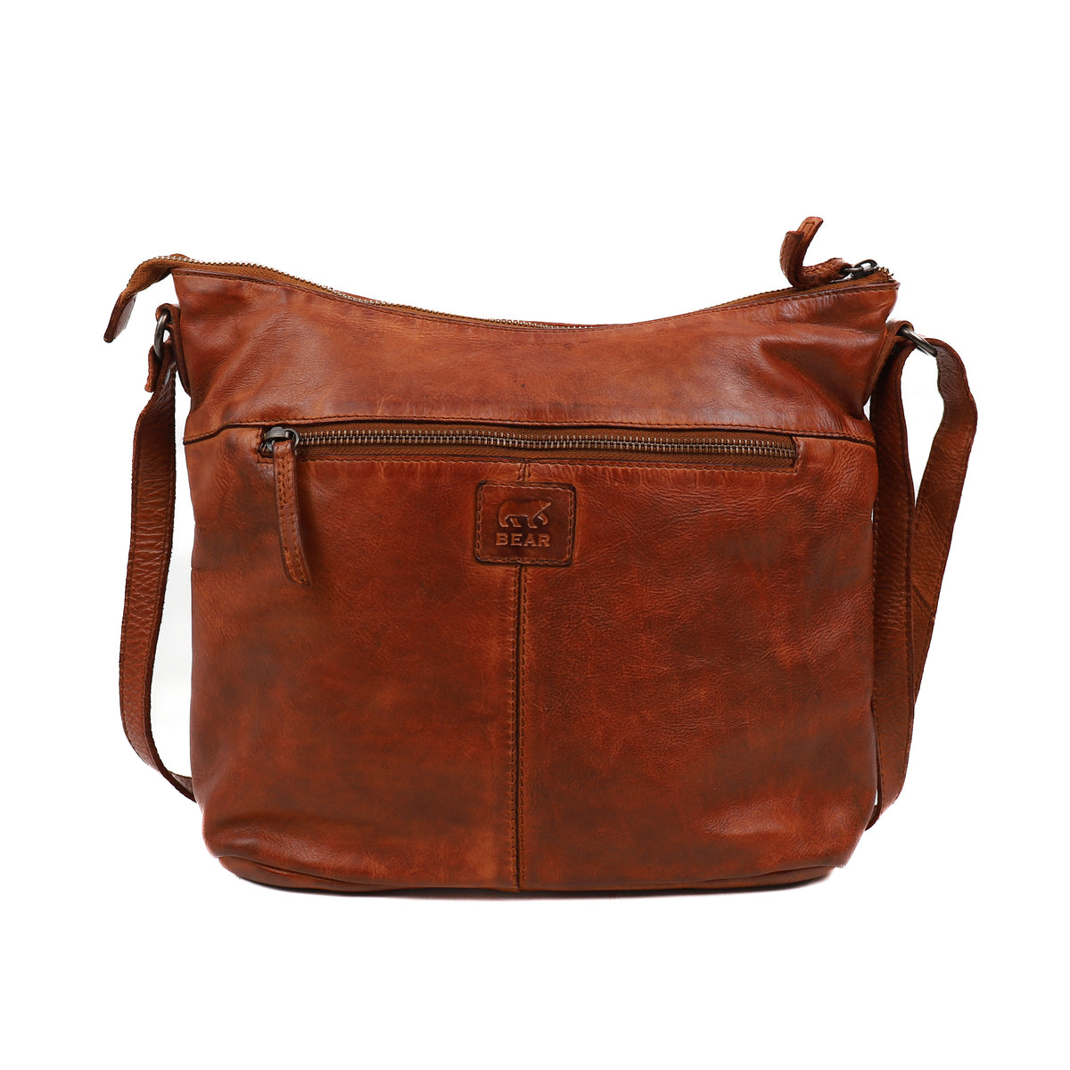 Bear Design Sophia leren schoudertas cognac