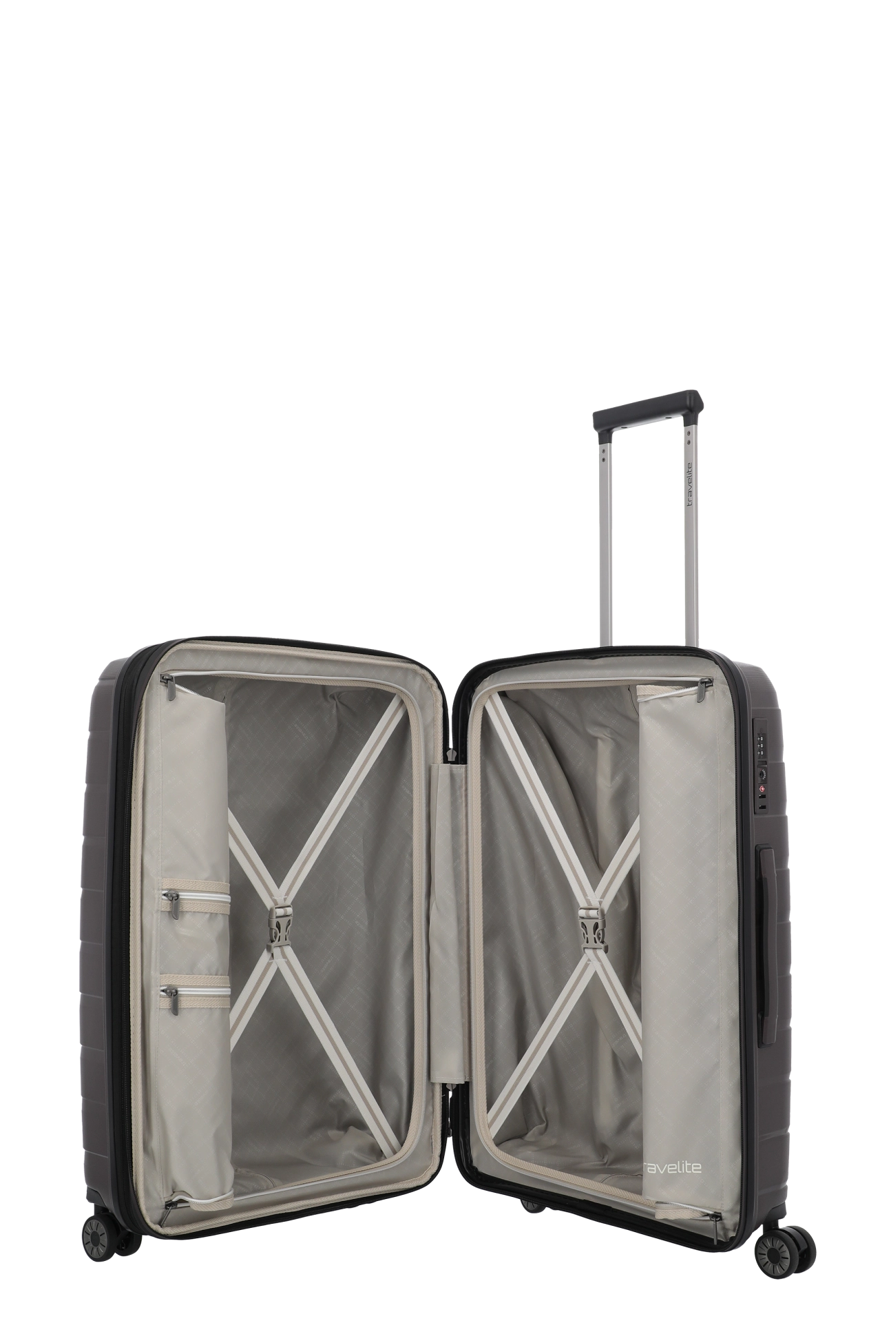 Travelite Air Base M 4-wiel trolley 71-82L Coffee