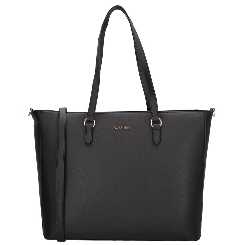 Charm London Charm London 15.6" laptop-shopper zwart