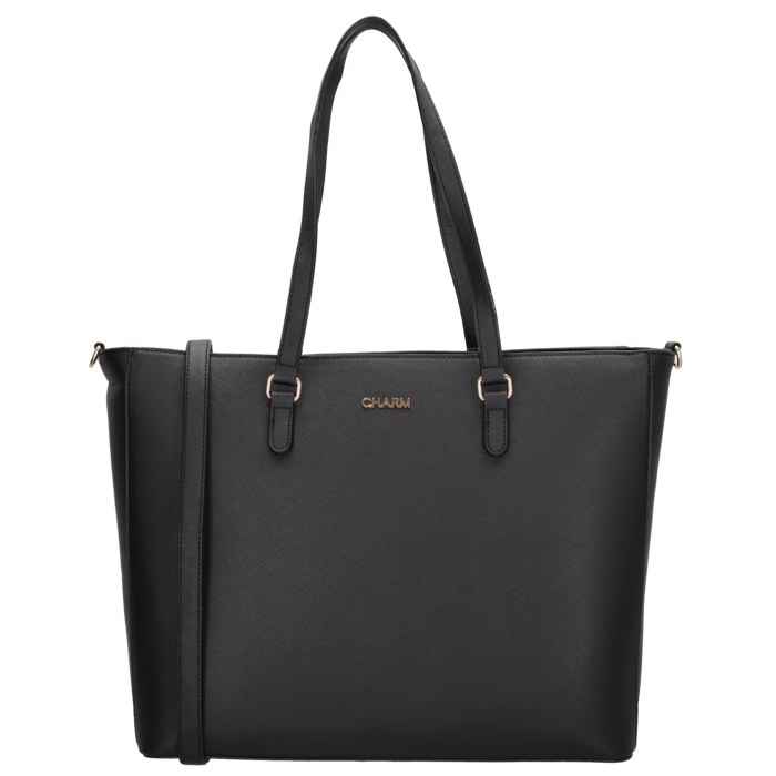 Charm London Charm London 15.6" laptop-shopper zwart
