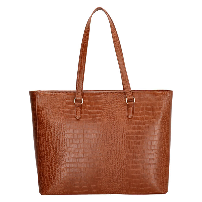 Charm London Charm London Midwood 15" laptop-shopper croco cognac