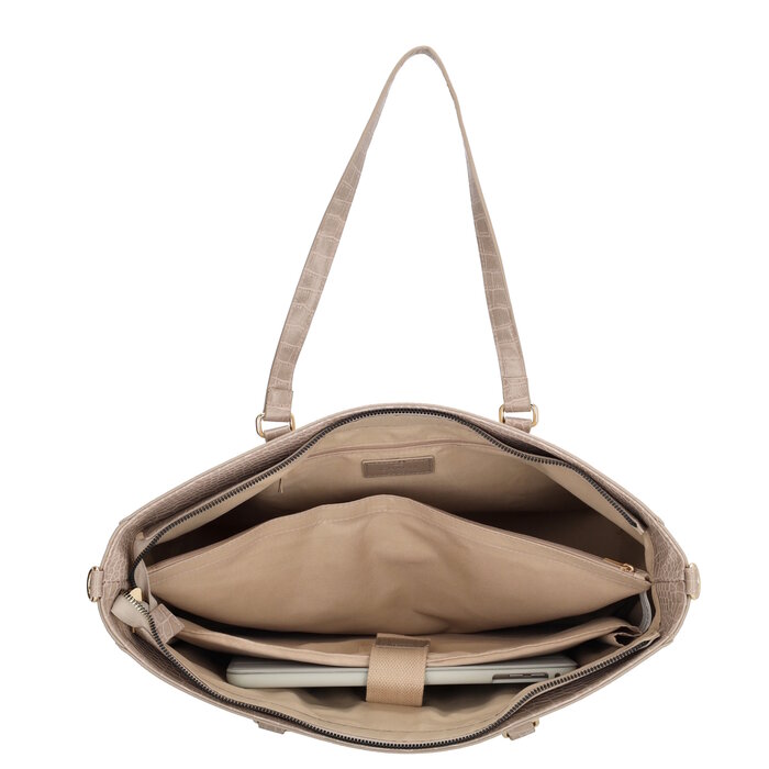 Charm London Charm London Midwood 15" laptop-shopper croco taupe