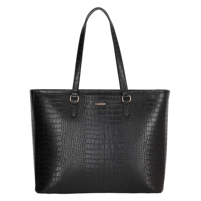 Charm London Charm London Midwood 15" laptop-shopper croco zwart